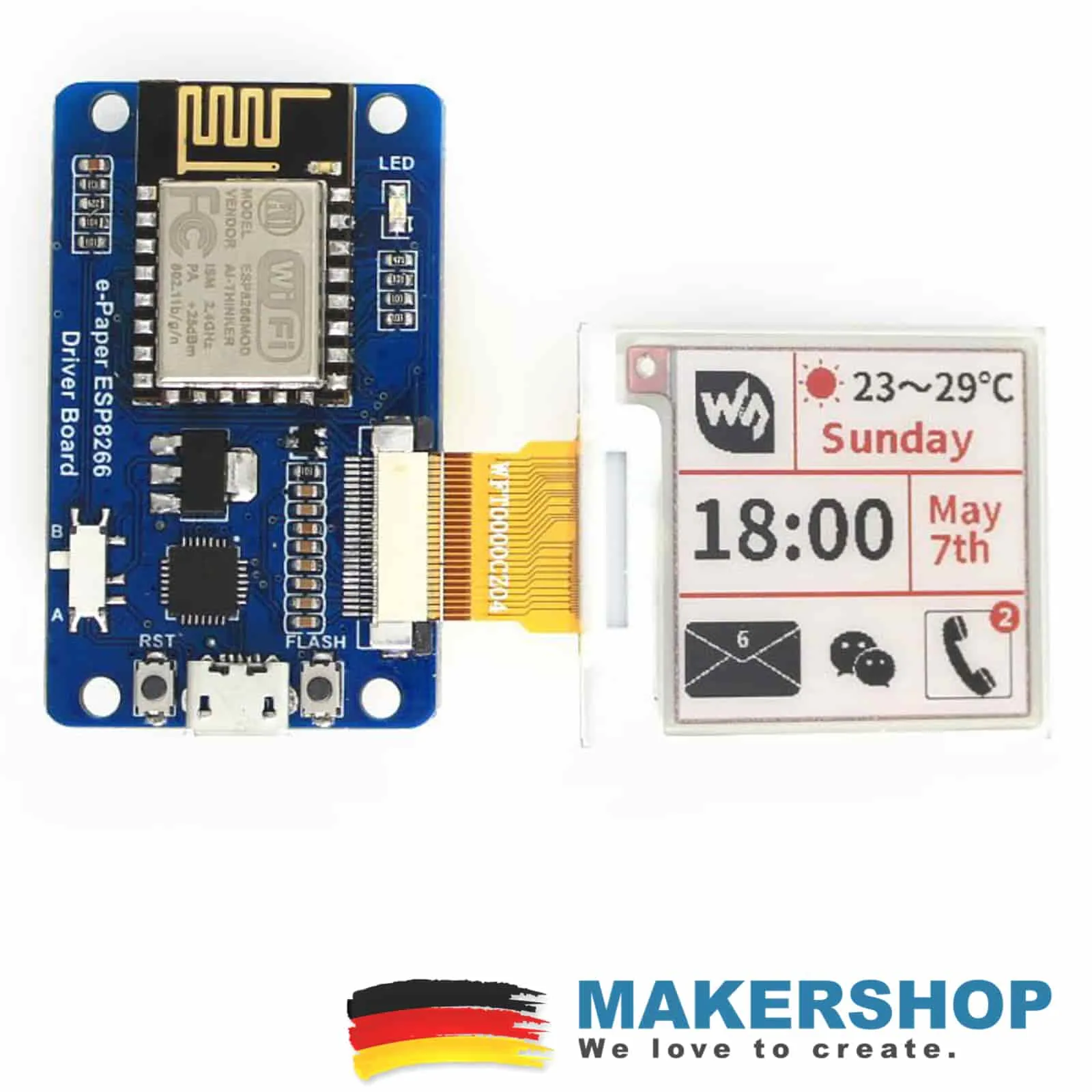 Waveshare ESP8266 Wifi e-Paper Driver Universal Board SPI WLAN E-Ink Display – 14138 – Bild 6
