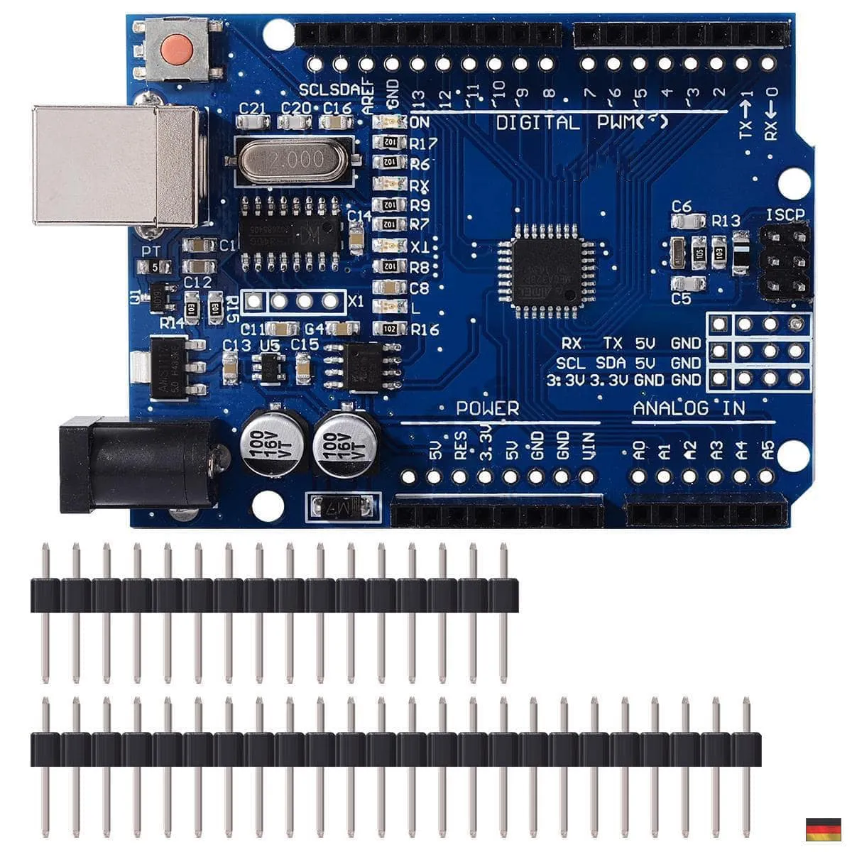 ATmega328 Board R3 kompatibel zu Arduino Uno mit CH34X USB Chipsatz – Bild 5