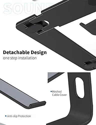 Soundance Laptop Ständer, Aluminium Computer Erhöhung, ergonomischer Laptop Ständer für den Schreibtisch, Metall Halterung, kompatibel mit 10 bis 15,6 Zoll Notebook Computern – Bild 5