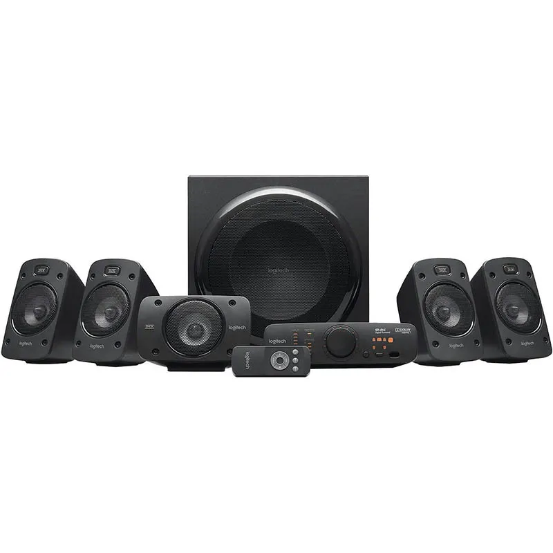 Logitech Z906 5.1 Sound System, Lautsprecher mit 1000 Watt Surround Sound, THX, Mehrere Audio-Eingänge, Fernbedienung, EU Stecker, PC/PS4/Xbox/Stereo-Anlage/TV/Smartphone/Tablet
